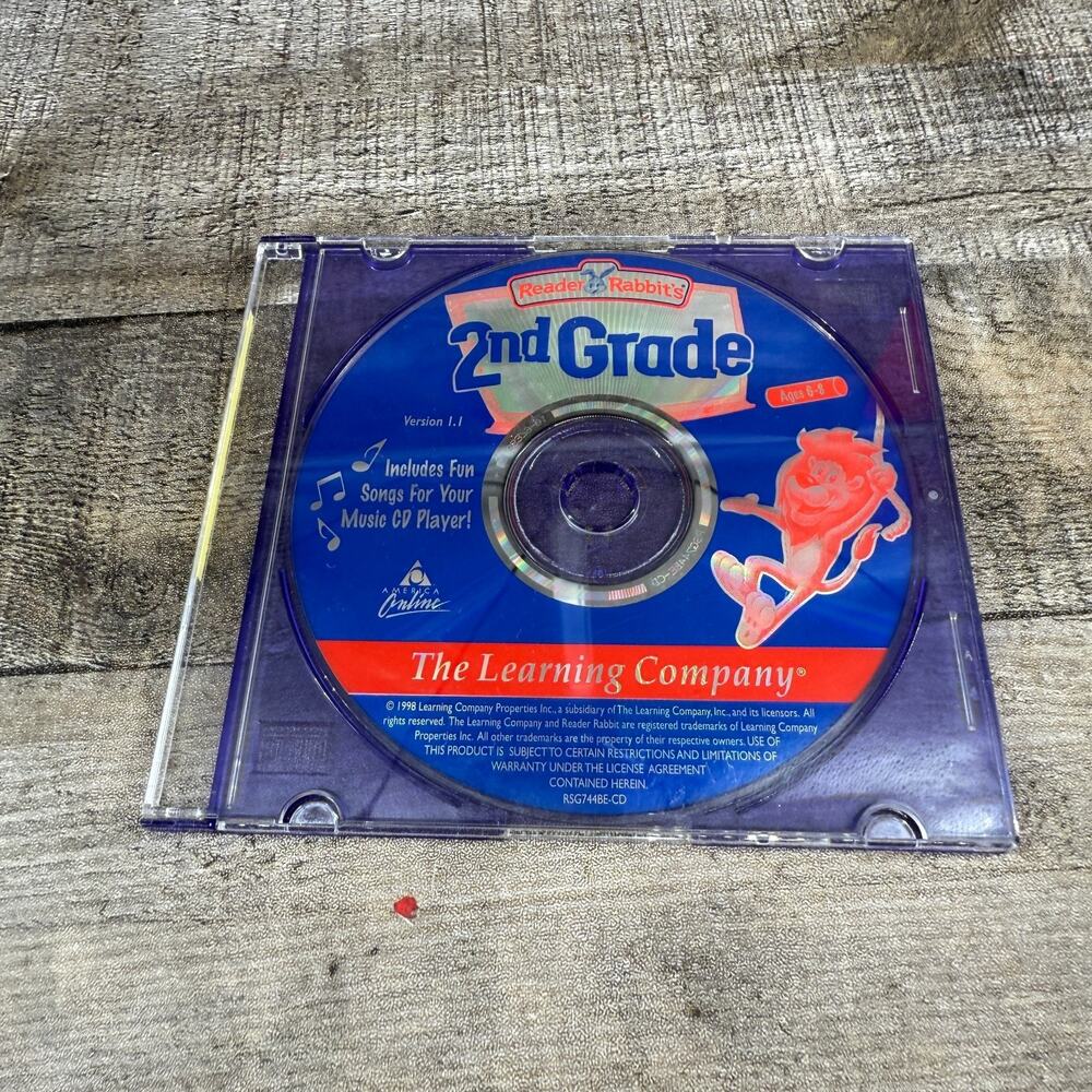 The Learning Company Reader Rabbit's 2nd Grade Windows 95/ Mac 1998 Disc Only